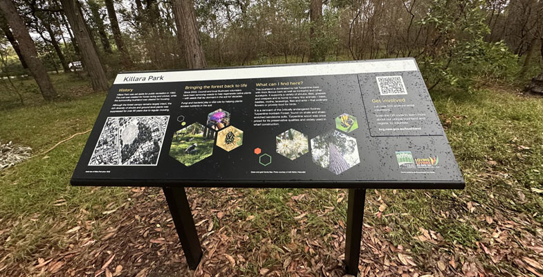 A new information sign in Killara Park documents its long history